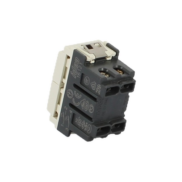 Vimar 16121.B Weißer doppelter Schließknopf für die Idea-Serie